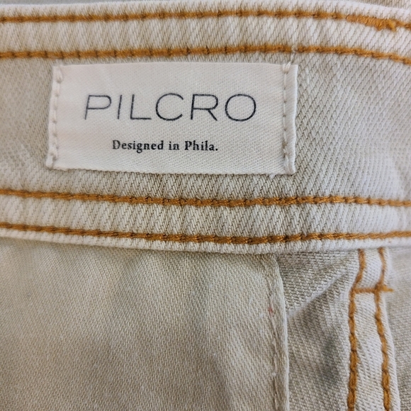 Anthro Pilcro Rolled-Up Trouser Twill Tan Shorts - Picture 8 of 9